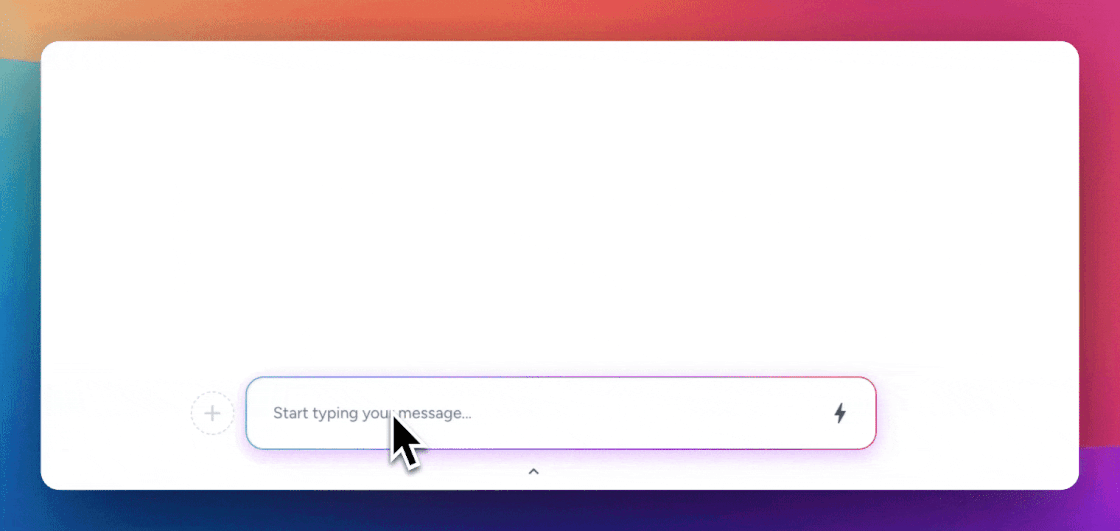 slash commands being used in Magai chat prompt to select AI model