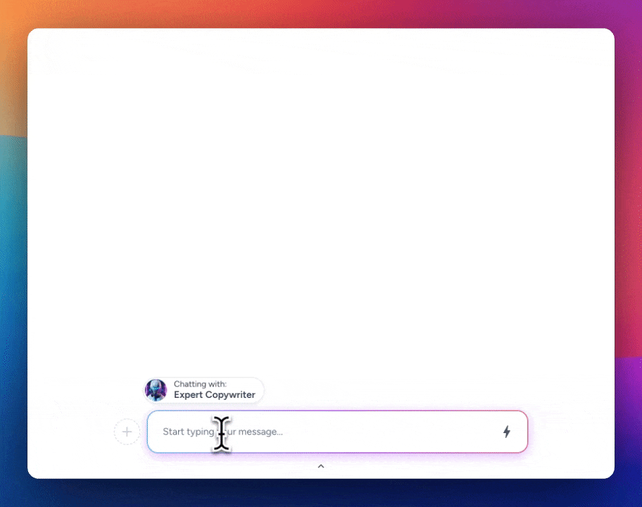 animated give showing @mentioning personas in the chat prompt