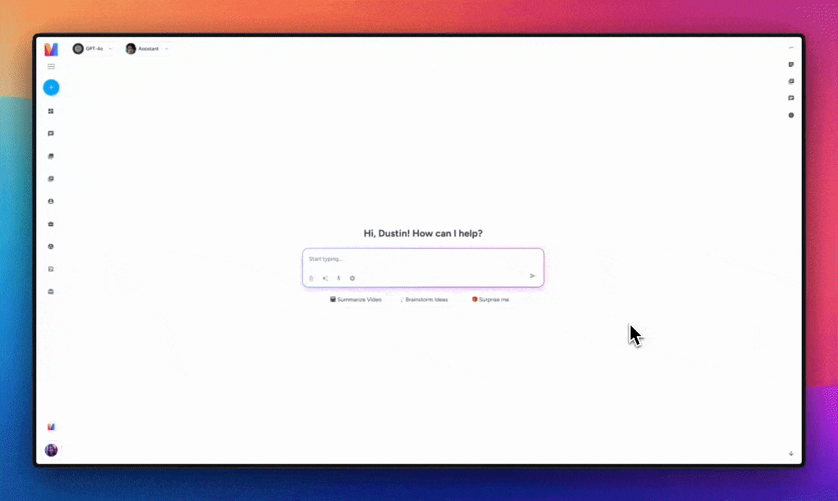 animated GIF showing how to upload an audio file in Magai