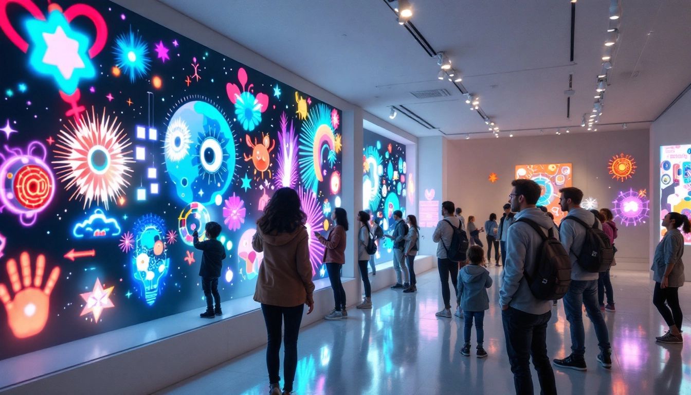 An AI generated artwork of a colorful and abstract design.
