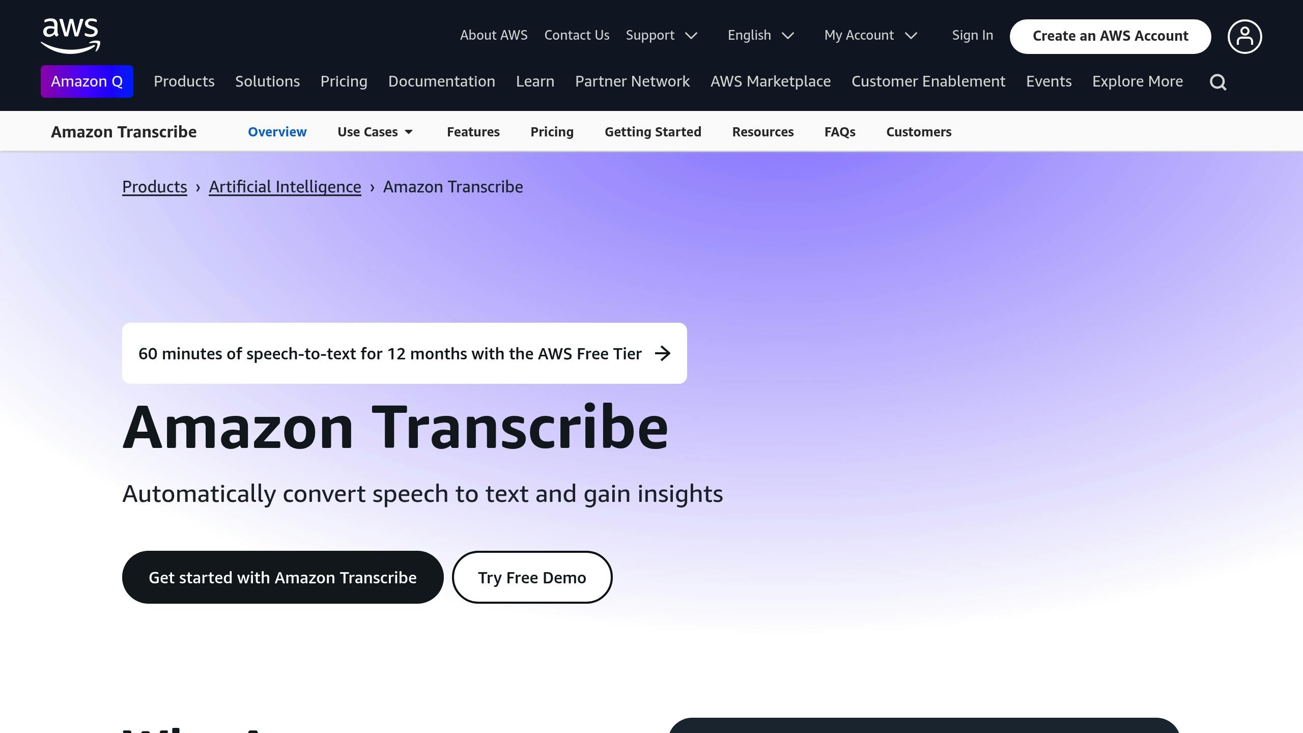 Amazon Transcribe