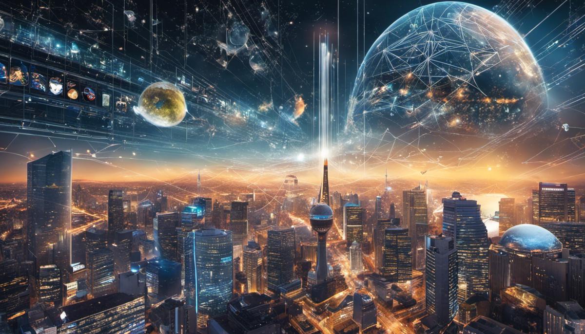 Illustration depicting various AI-generated images representing different sectors visually.