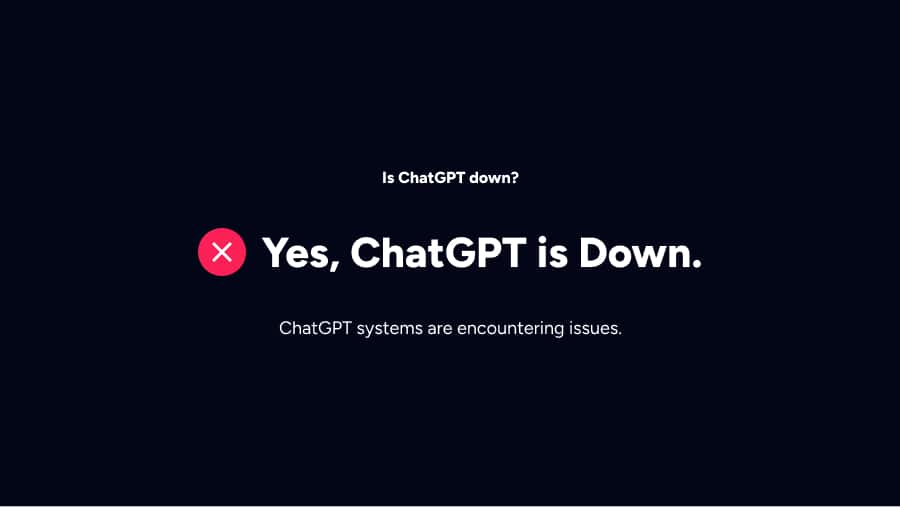 chatgpt status showing as down