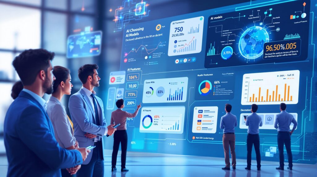 an image symbolizing the process of choosing the right AI model