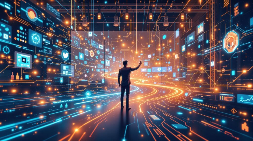 a professional embarking on a journey with generative AI tools