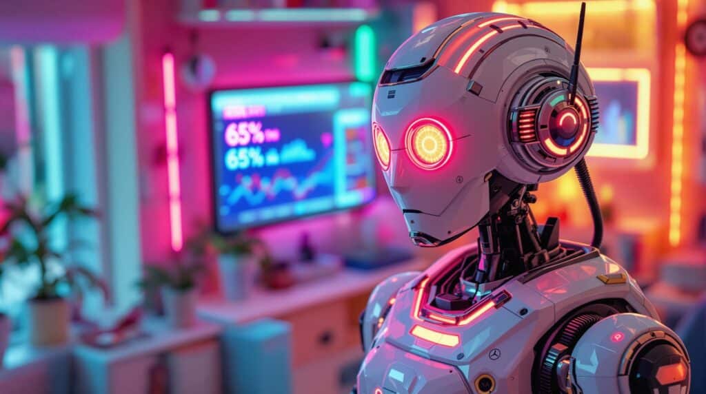 a high tech robot looking for productivity