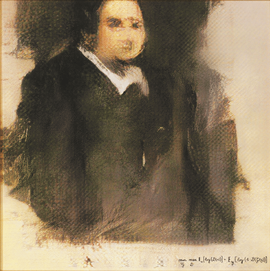 ai generated portrait of a man in the style of a blurry oil painting.