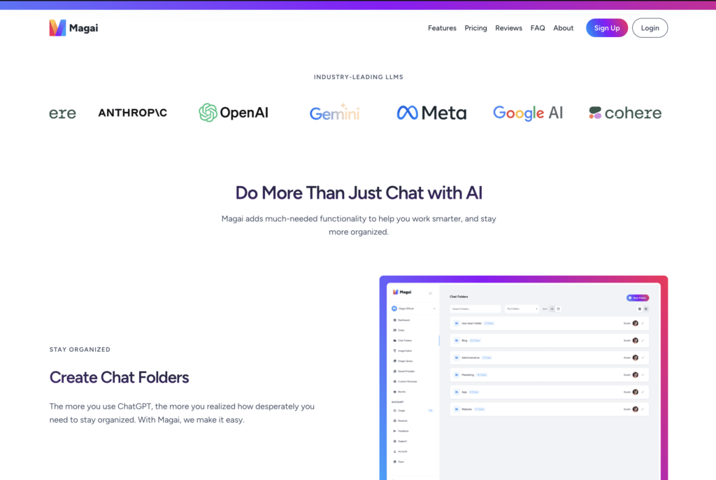 magai homepage screenshot