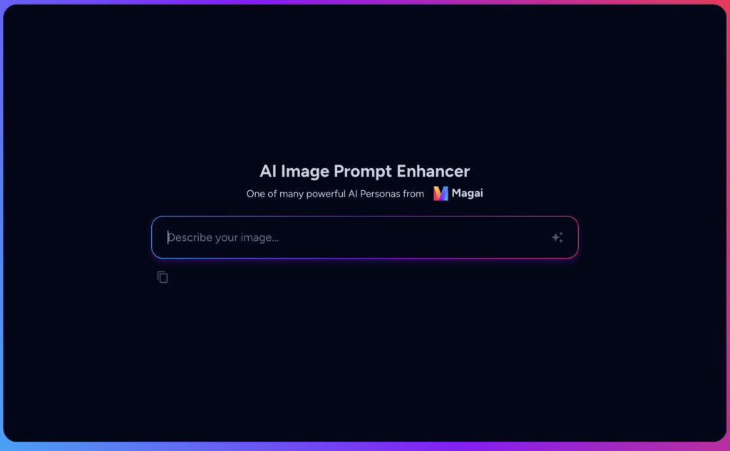 Magai's image prompt generator